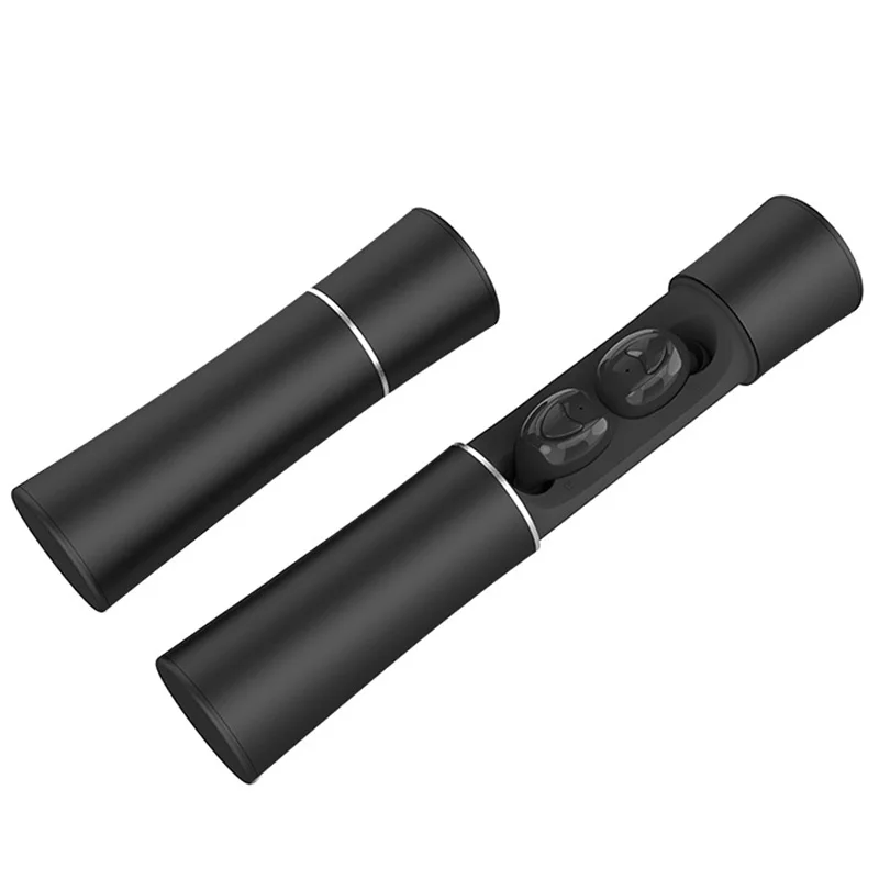 Tw20 Мини Bluetooth V5.0 Наушники Hi-Fi звук Шум снижение наушники с зарядом чехол для вождения спортивные кроссовки для прогулок - Цвет: Black