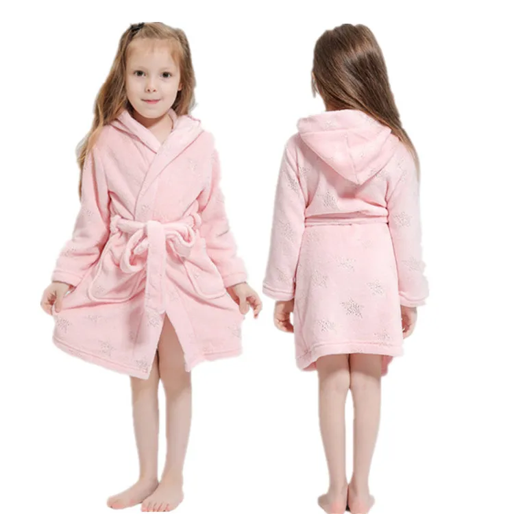 Kigurumi/Детские Банные халаты; детский банный халат с капюшоном и рисунком звезды, радуги, Единорога; пижамы для мальчиков и девочек; ночная рубашка; детская одежда для сна