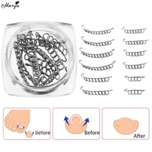 Monja 12 шт. вросший носок проволочный фиксатор для коррекции ногтей Педикюр Paronychia восстановление ногтей корректор Уход за ногами