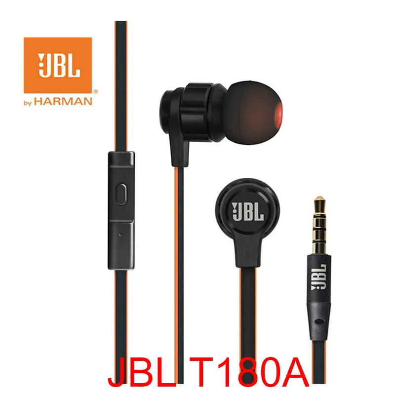 JBL T180A стерео наушники вкладыши гарнитура спортивные с микрофоном talk игра