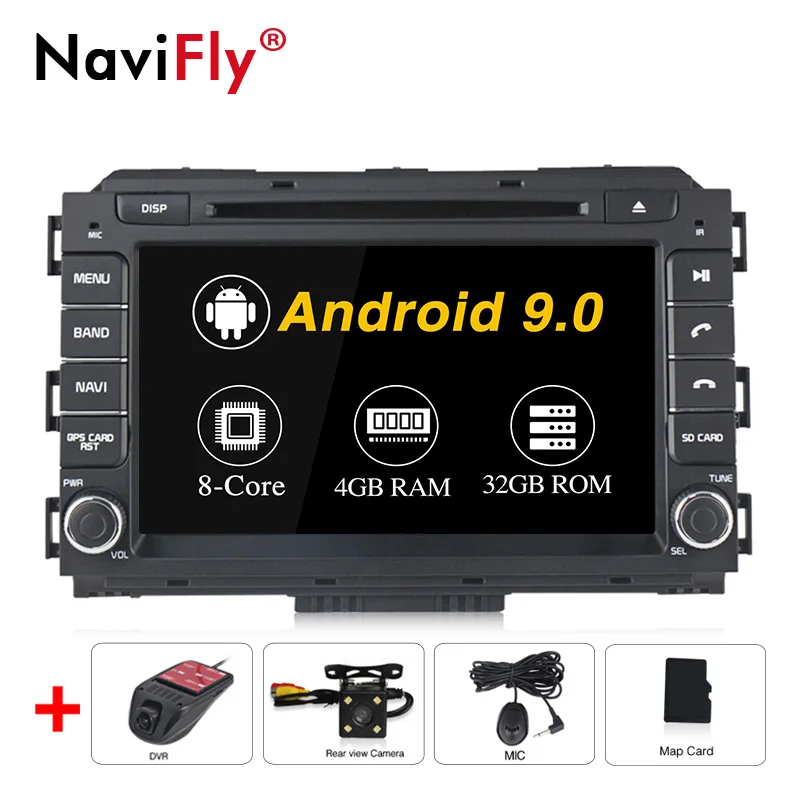 Новинка! 8Core Android 9,0 4+ 32G Автомобильный мультимедийный dvd-плеер gps навигации для KIA Carnival Sedona автомобильный радиоприемник - Цвет: 8Core Camera DVR