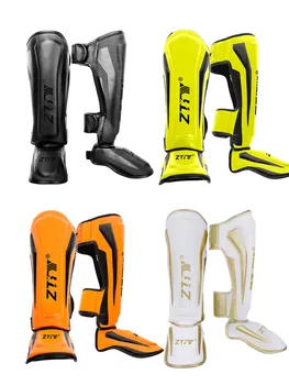 Dikkere Boksen Scheenbeschermers Pu Lederen Bescherming Leggings Apparatuur Vechtsport Muay Thai Been Taekwondo Enkel Protectors