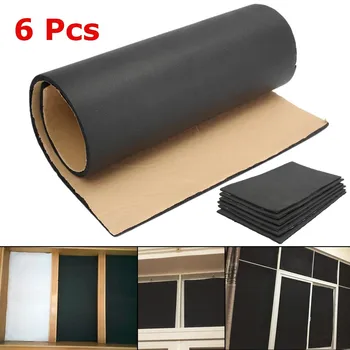 

6pcs/set 30cmx50cm Car Sound Proofing Deadening Anti-noise Sound Insulation Cotton Heat Closed Cell Foam Interior Accessories