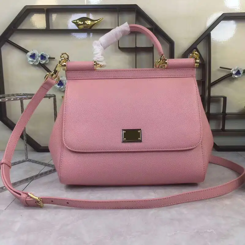 Новая модная сумка с рисунком ладони на раннюю осень импортная сумка из воловьей кожи с плечом и задней частью - Цвет: Розовый