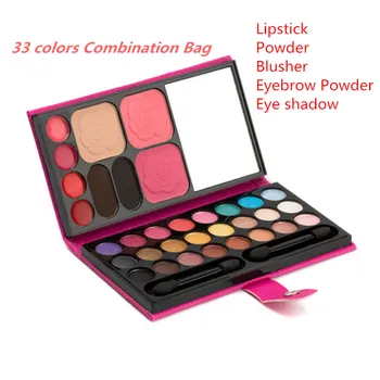 

33 Color Eyeshadow Palette Set Eye Shadow Palette Red Lipstick Powder Matte Waterproof Eye Shadow Professional Makeup Palette 32