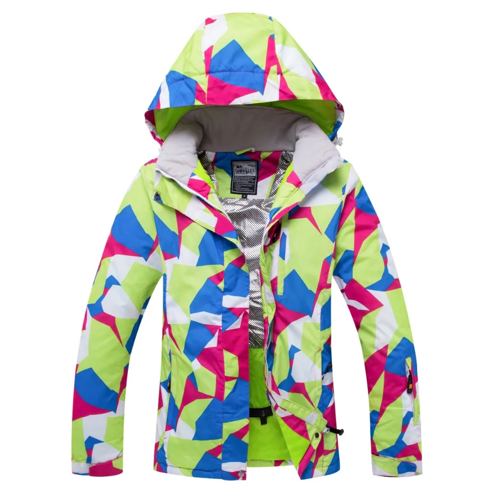 Зимний женский лыжный костюм, уличный русский-30 градусов, ветронепроницаемый Теплый Сноуборд, лыжная куртка+ штаны, дышащая спортивная одежда - Цвет: color16