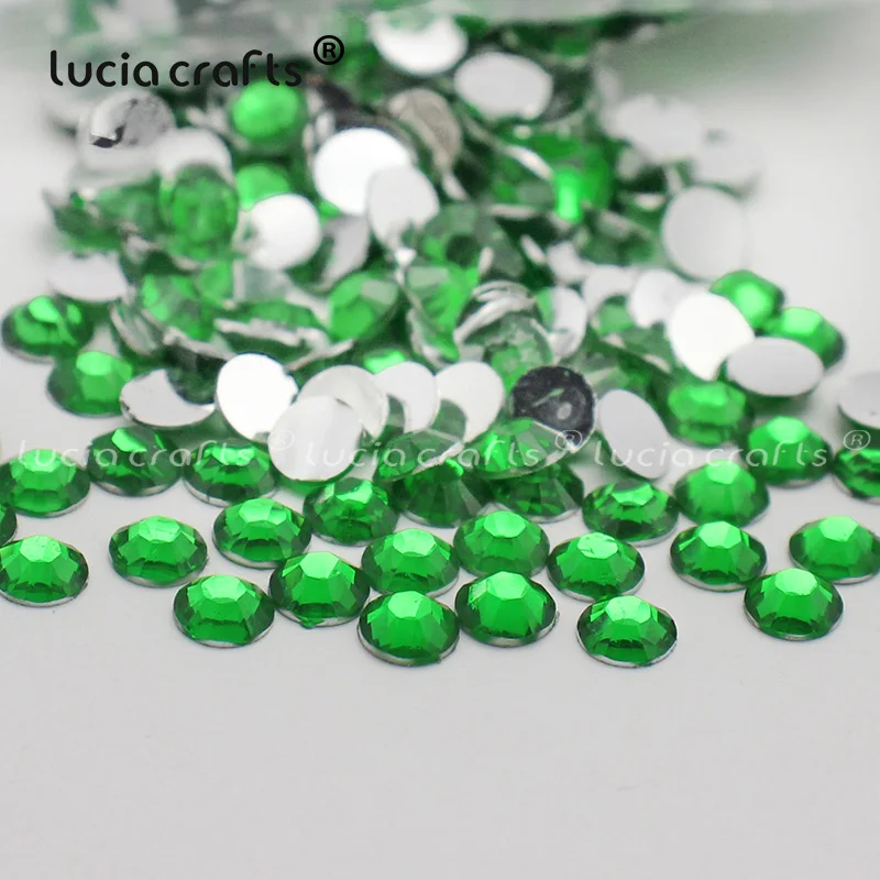 Emerald Lucia crafts, 4 мм, 1000 шт./лот, SS16, стразы из смолы с плоской задней поверхностью, сделай сам, для мобильного телефона, для дизайна ногтей, наклейки, дрель F0701 - Цвет: Emerald