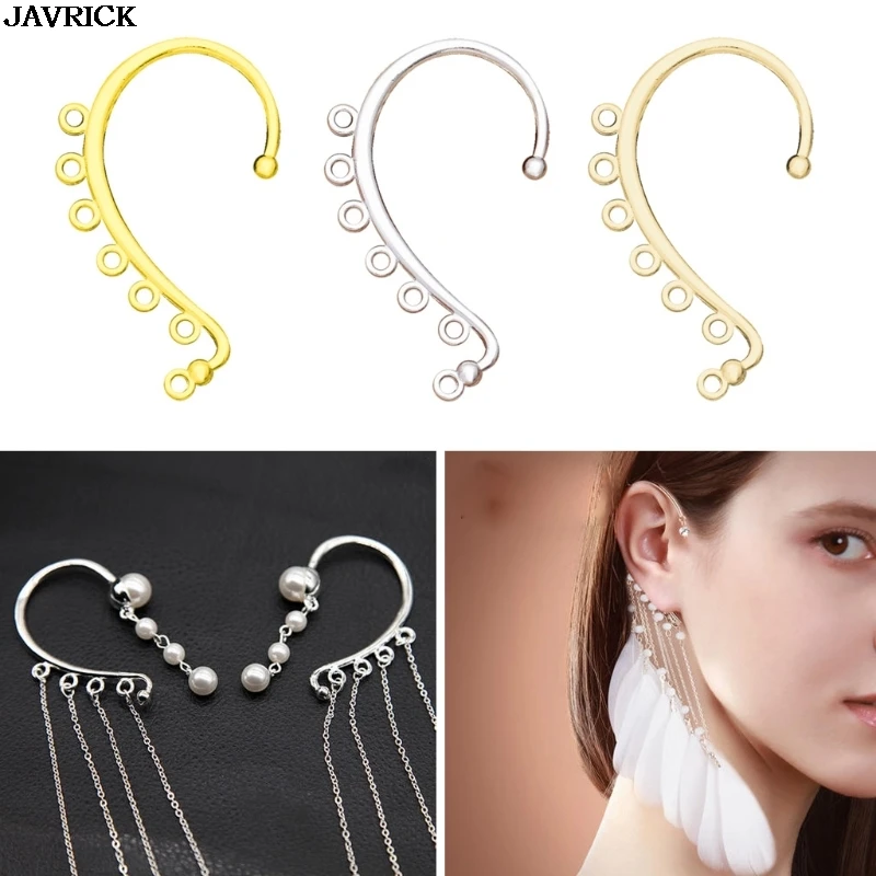 

20Pcs Ear Cuff Wrap Long Chain Tassel Drop Earrings DIY Dangle Ear Crawler Earrings Non-Piercing Jewelry Making Handmade