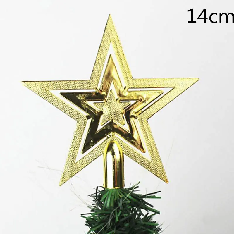 9/14/18cm Glitter Star Treetop Christmas Tree Decoration Home Garden Xmas Tree Toppers Accessories Christmas Ornaments Supplies - Цвет: Tree Top 2