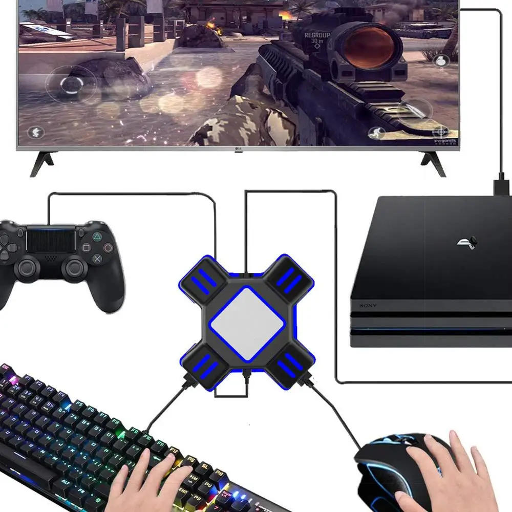  Cdragon High-speed Extension Adapter Gaming USB HUB Controller For game console to keyboard mouse G