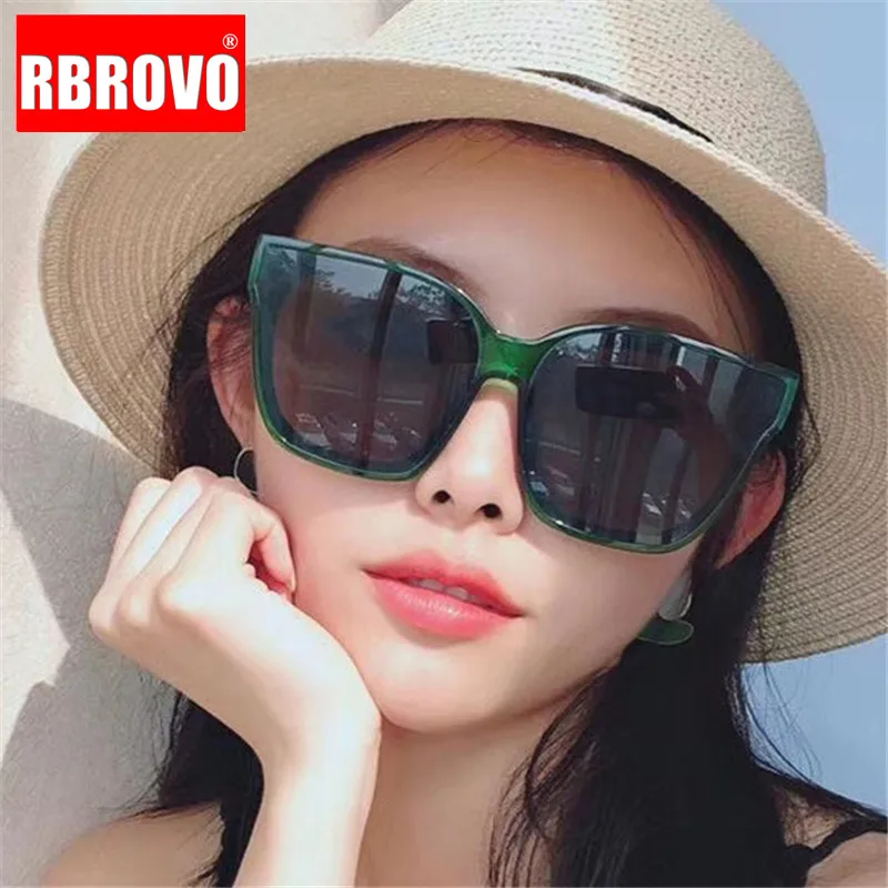 RBROVO, Винтажные Солнцезащитные очки карамельного цвета для женщин, фирменный дизайн, уличные очки в большой оправе, Oculos De Sol Feminino UV400