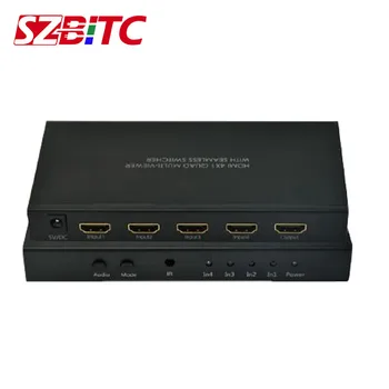 

SZBITC HDMI 4x1 Quad Multi-Viewer Seamless Switcher 4 In 1 Out 1080P@60hz IRRS232 Control with Remote Control