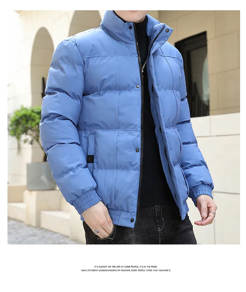 HAWAIFISH Parka Coat New Thick Down Padded Jacket Men's Casual Padded Jacket Men's Winter Jacket Mens Windbreaker 2021 fur parka