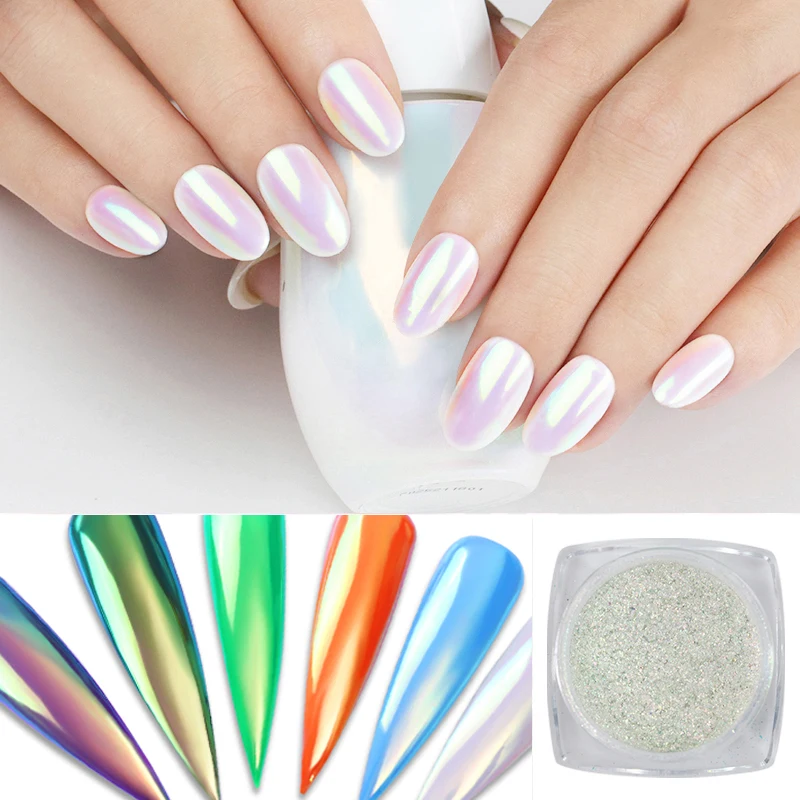 1 box laserowy lakier do paznokci pawie lustro proszek pyl chromowane artystyczne pigmentowy diy dekoracje nail glitter aliexpress jak zdjac zel z bez acetonu silver christmas nails