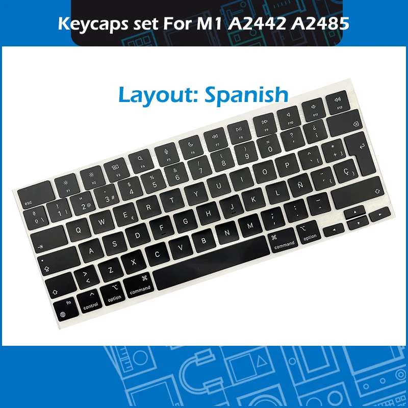 segment Ooit Plaatsen Originele A2442 A2485 Teclas Españolas Spaans Keys Keycaps Voor Macbook Pro  M1 Pro Max Retina 14 "16" 2021 toetsenbord Reparatie - AliExpress