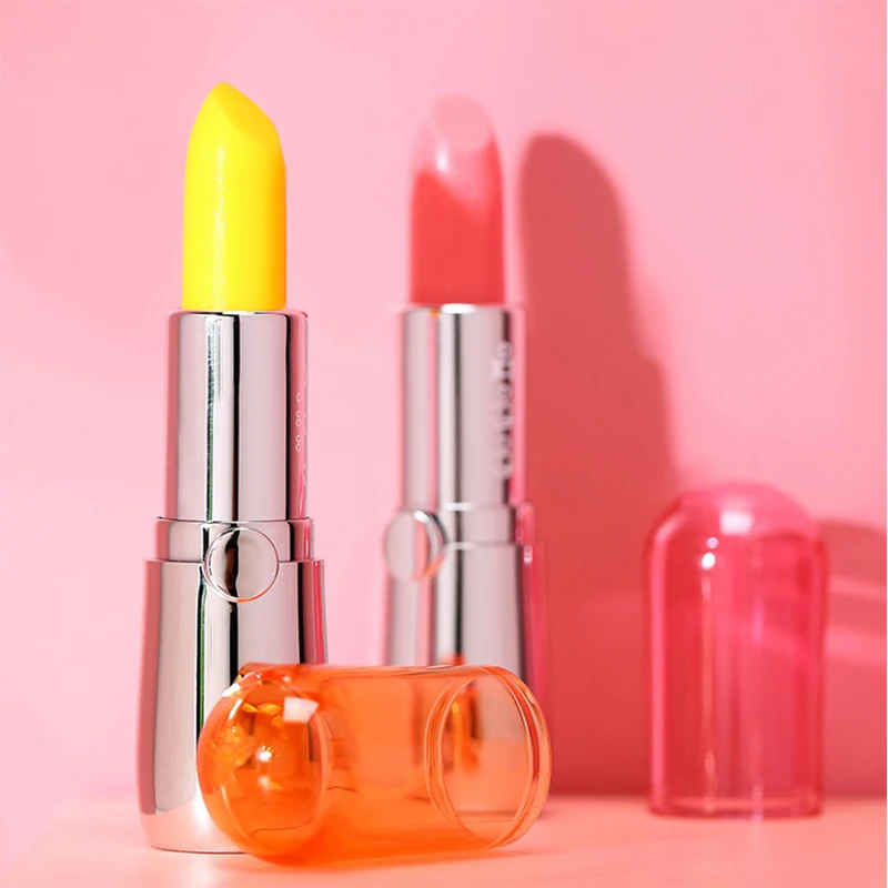 1PC moisturizing lip balm temperature change color lip cream Small bulb Carotene anti-drying lip balm for students RB006