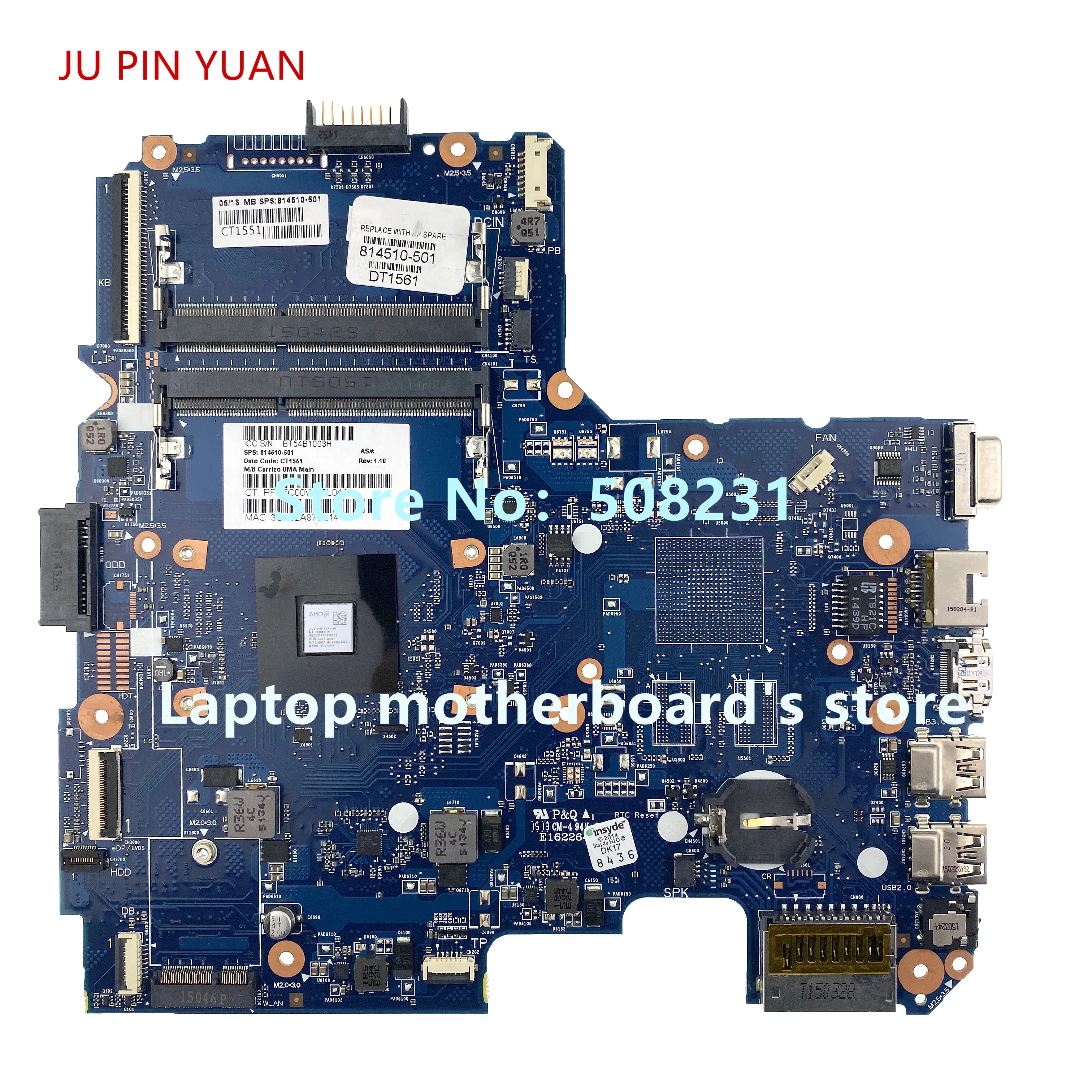 Материнская плата для ноутбука HP 245 G4 14-AC 14Z-AF 814510-001 814510-501 с процессором A8-6410 100%