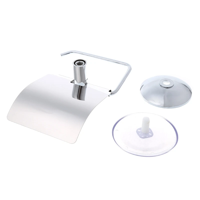 Bathroom Toilet Roll Paper Holder Vacuum Suction Cup Stainless Steel Wall Mount
