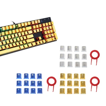 

2020 New Metal Coating PBT DIY 12 Keycaps for Mechanical Keyboard with keycap puller