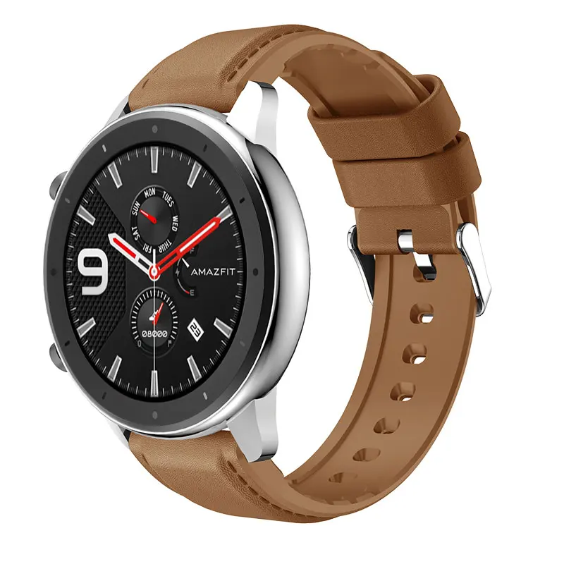 Кожаный PU ремешок-Браслет Для Xiaomi Huami Amazfit GTR 47 мм умный силиконовый ремешок часов ремни для Amazfit Pace/Stratos 2 2S Correa