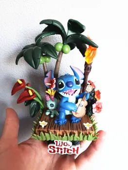 

[Funny] Moive Lilo & Stitch PVC Figure scene statue Collectible Model Toy Car Home Decoration Doll Christmas Gift original box