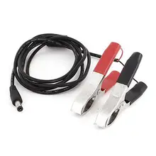 Двойные зажимы типа «крокодил» для 5,5x2,1 мм разъем постоянного тока Кабель зарядного устройства 30A 1,6 м