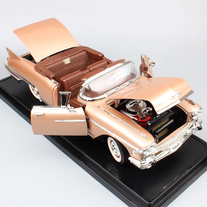1/18 большой масштаб автомобиля классический старый 1958 Cadillac Eldorado Biarrotz Fleetwood литая модель игрушечного автомобиля модели автомобилей миниатюрный подарок дети мальчик