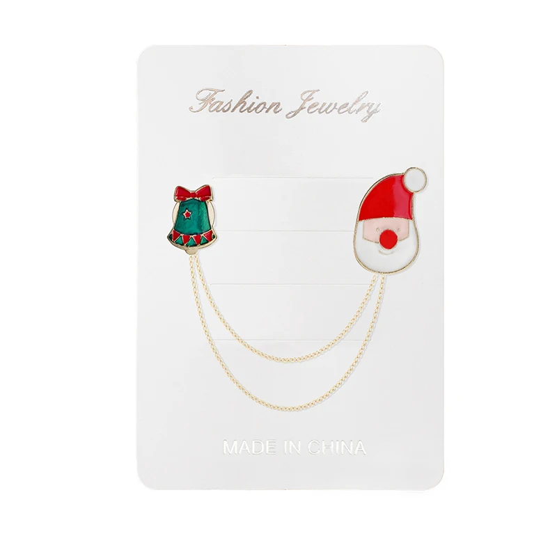 Мультфильм со стразами в виде рождественской елки сапоги с цепочкой брошь с кисточкой значки костюм воротник с отворотом Пряжка значок на свитер аксессуар декора 1 шт