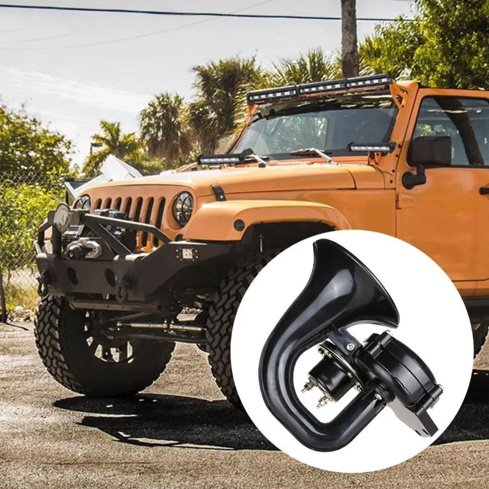 12V 135DB универсальный автомобильный гудок черный Улитка Водонепроницаемый сигнал звуковой сигнал автомобиль рога сигнала для авто автомобиль б/у сирена автомобильные аксессуары