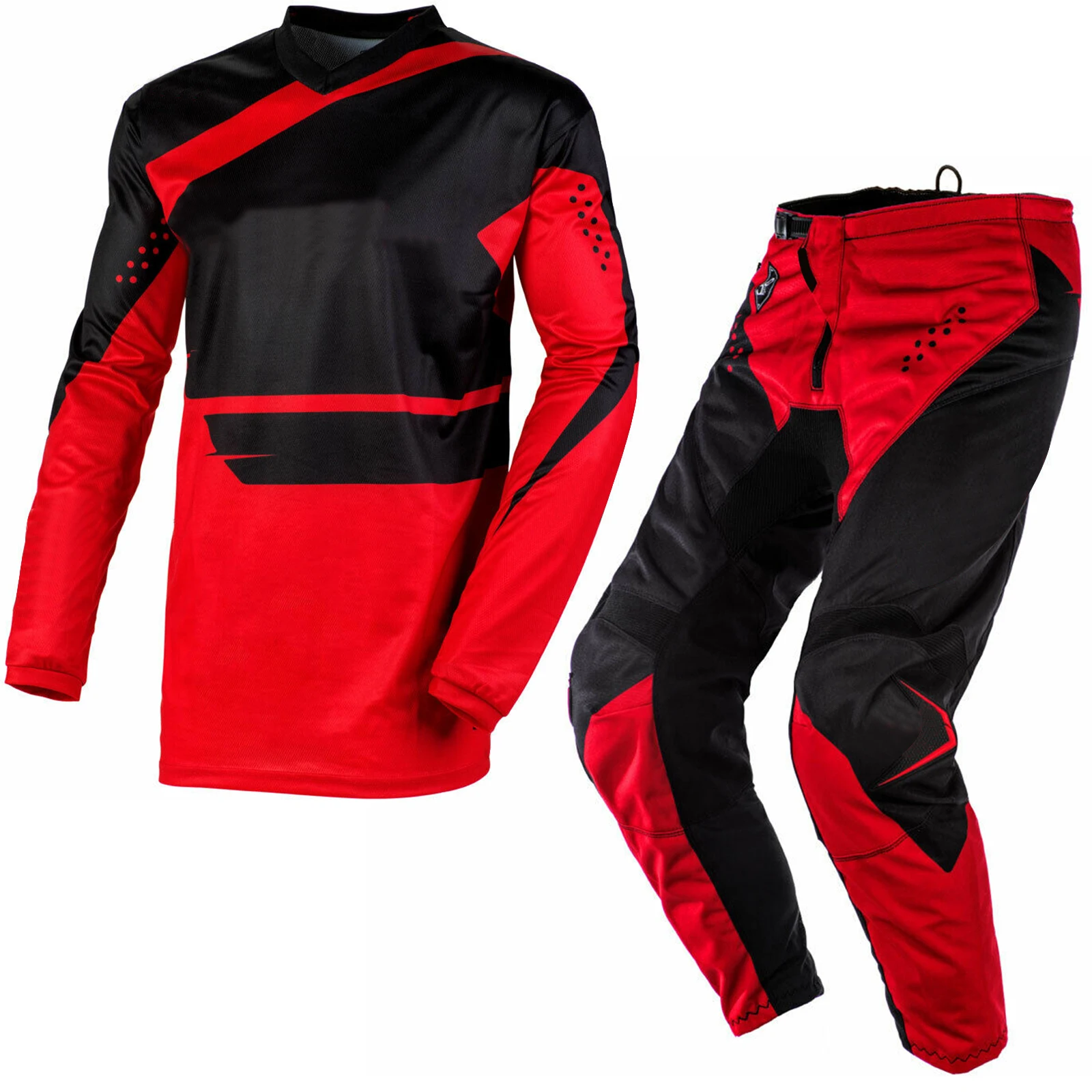 Black Red Элемент MX гонки черная красная игровая футболка брюки комбо мотокросса бездорожья DH грязевая велосипедная Экипировка - Цвет: Black Red