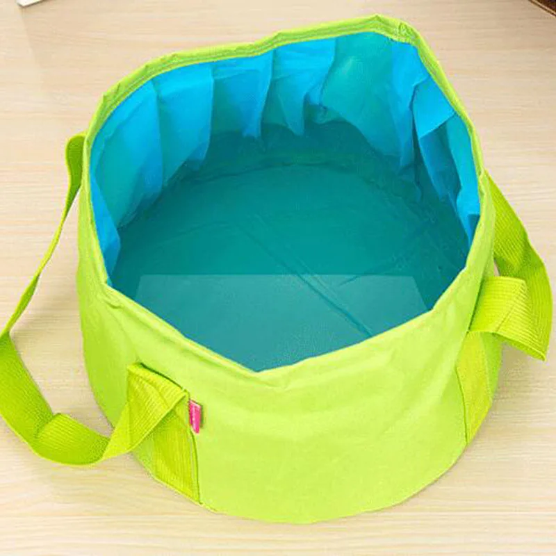 Абсолютно 15л открытый кемпинг складной умывальник для путешествий портативное ведро для рыбалки Тип легкая сумка - Цвет: Green