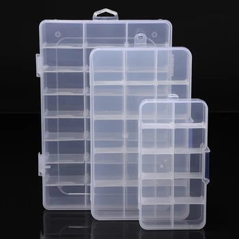 

10/15/24 Cells Transparent Storage Box Organizer Case Storing Plastic Box Jewelry Beads Pill Screw Organizador Waterproof