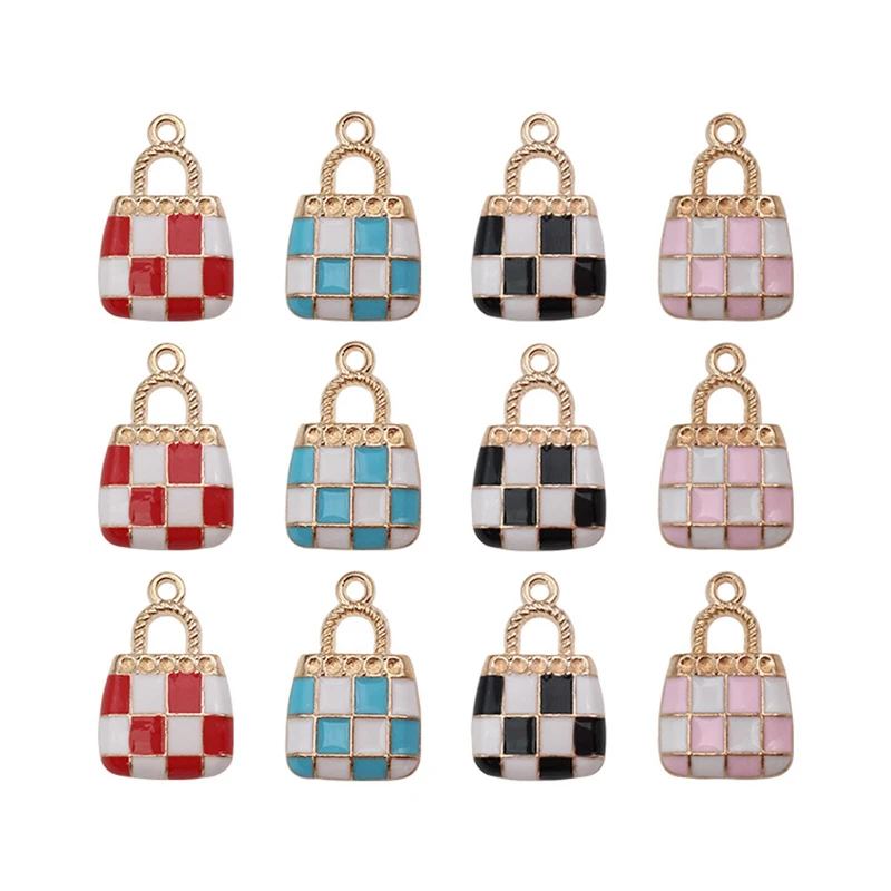 Peixin 10 stücke Charme Emaille Farbe Handtasche Zubehör Handgemachten Schmuck Erkenntnisse für DIY Ohrringe Armband Schmuck Machen Lieferungen