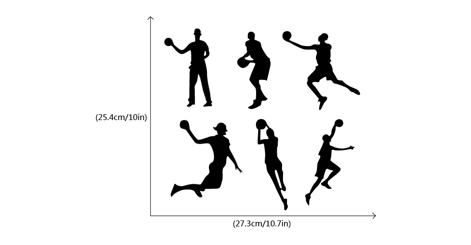 Баскетбольный игрок бросок сверху силуэт светильник переключатель наклейка мультяшная Спортивная Наклейка на стену для детской комнаты спальни гостиной домашний декор - Цвет: 32797779649