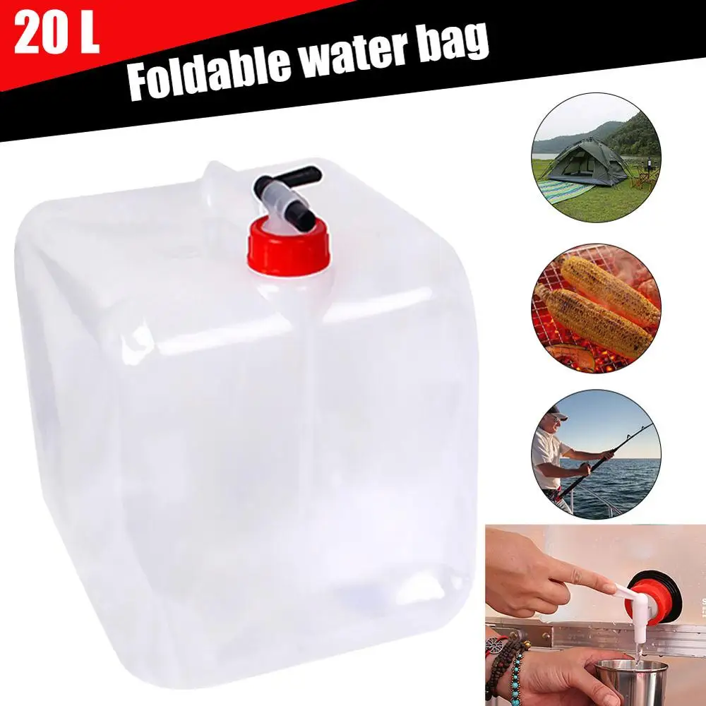 

20L Folding drinking bucket camping HiKing portable large capacity car drinking kettle Water Bag four-corner water bag