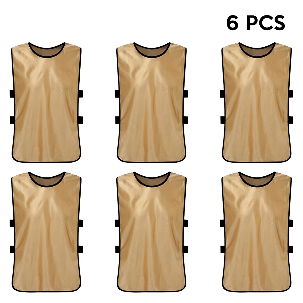 Earth gold 12 шт. взрослый футбол Pinnies быстросохнущие футбольные майки жилет Scrimmage практика спортивный жилет дышащий командный тренировочный нагрудник - Цвет: Earth gold