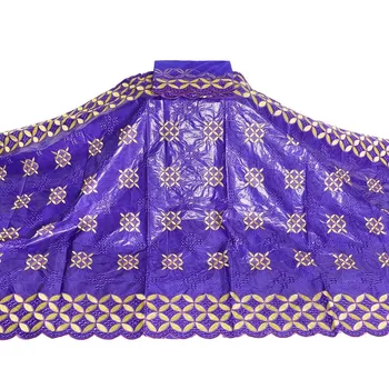 

2020latest soft Gezner lace with scarf lace African Bazin riche brode lace fabric for Wedding Groud Dresses 5+2yards/pcs