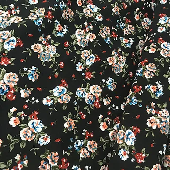 

New style Camellia pattern artificial cotton fabric skin-friendly cotton fabric exquisite and breathable clothing fabric