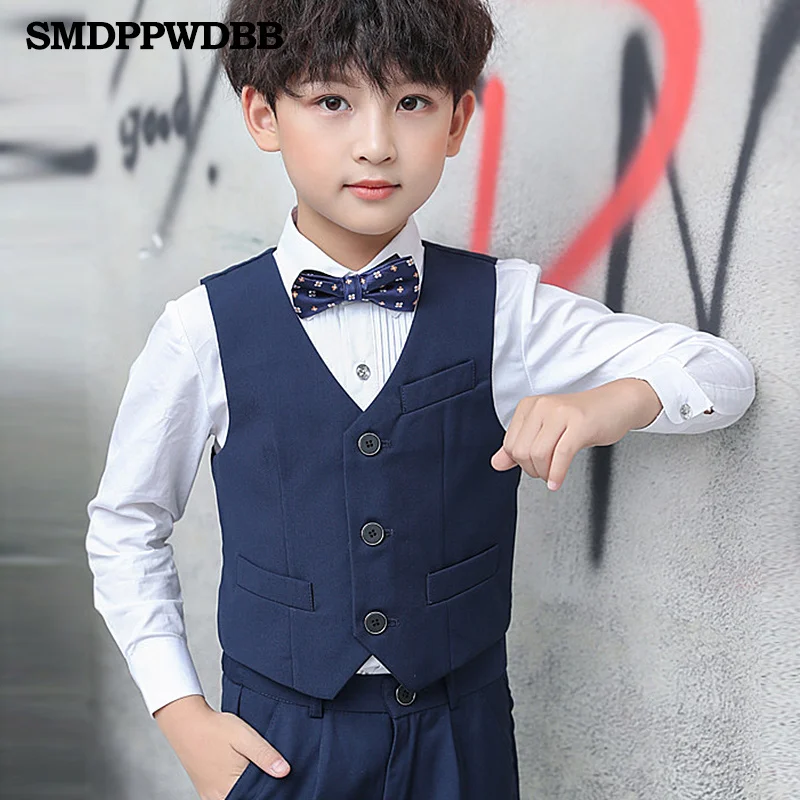 Smdppwdbb England Style Kids Birthday Waistcoat Prince Formal Vest