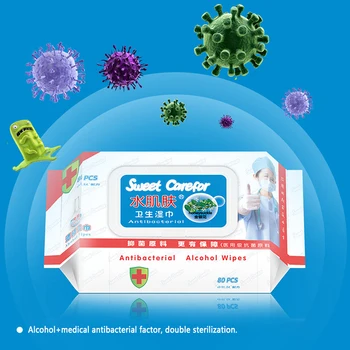 

6 Packs Portable Alcohol Wet Wipes Antiseptic Cleaning Sterilization Wipes Wet Wipes