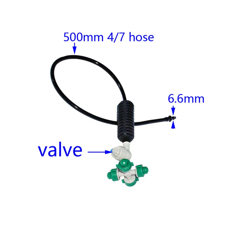 Запотевание крест Висячие Спринклерные наборы туман воды опрыскиватель для сада теплицы орошения 1/4 ''шланг Аксессуары 1 комплект