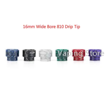 

VandyVape Revolver/Pyro V2 RDTA/Bonza V1.5/Pulse V2 RDA Drip Tip Resin Cobra 16mm Wide Bore 810 Drip Tip