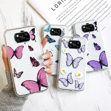 

Silicone Case for Poco X3 GT M3 Pro NFC F3 Funda for Xiaomi Mi 11 Lite 10T 11i Note 10 Cover ShockProof Butterfly Painted Bumper