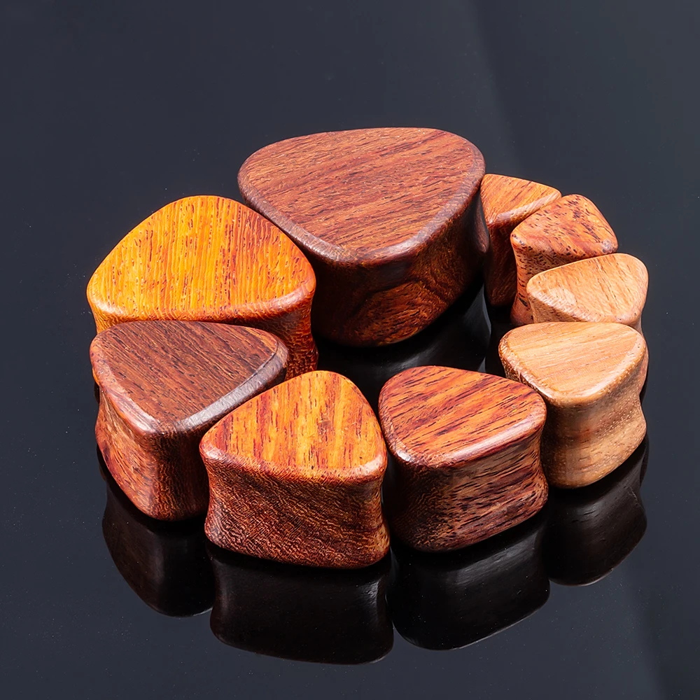Piercing Oreja 1Pc Wood Triangle Ear Plugs and Tunnels Ear Flesh Gauges Expander Stretcher Unisex Sexy Body Jewelry Wholesale
