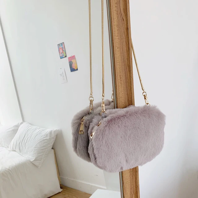 fake fur purses