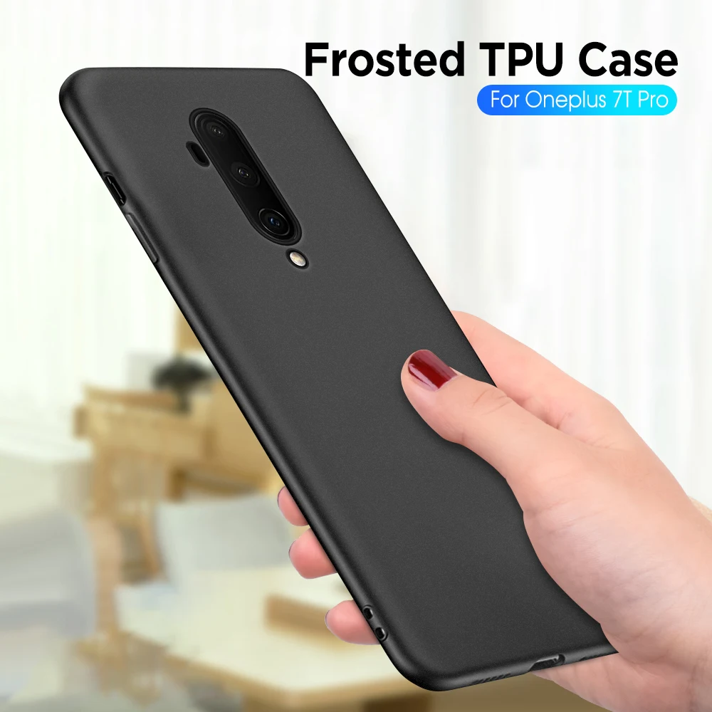 Матовый мягкий чехол из ТПУ для Oneplus 1 + 7T 6 6T 5T 5 черный защитный Pro Тонкий