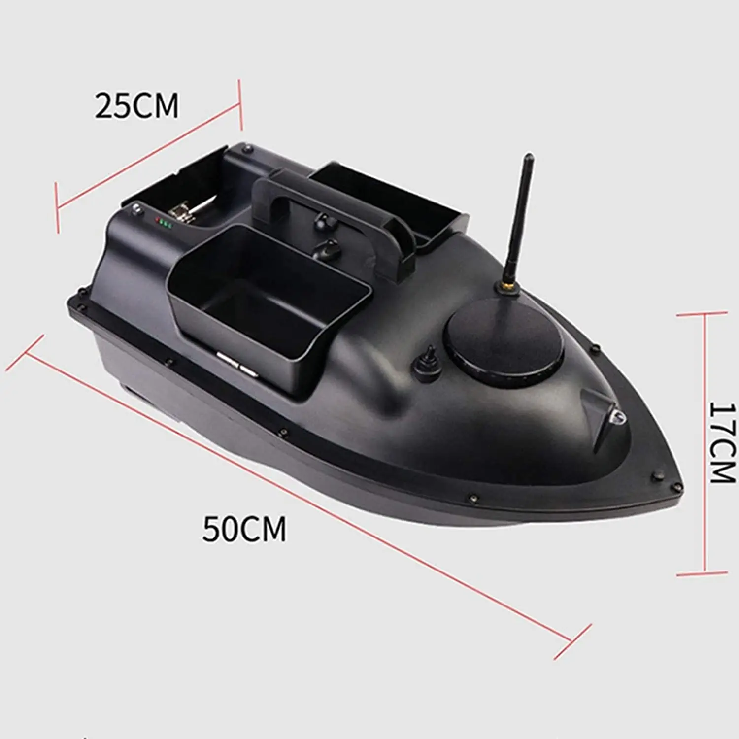 GPS RC Fishing Bait Boat with 3pcs 12000mah Batteries and Bag Auto Cruise 2KG Loading 500M Remote Control Fish Finder Ships 5