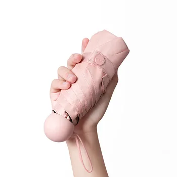 

5 Folding Mini Sun Umbrella Sun Protection Umbrella Female Sunshade Dual-use Capsule Compact Portable Pocket Umbrella DF50UM