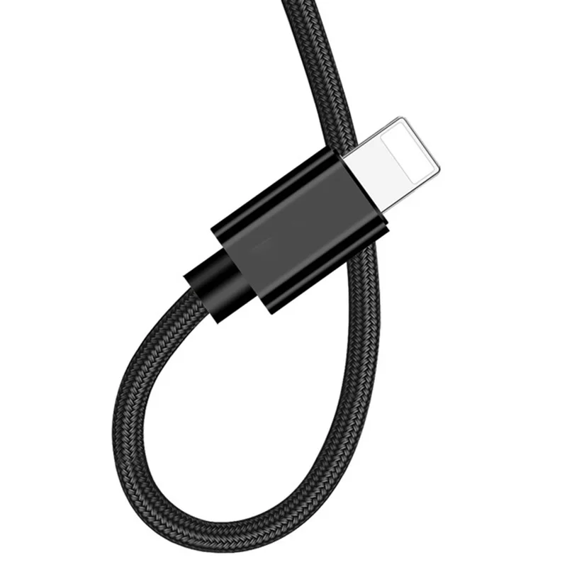 USB кабель для iphone, зарядный кабель XS max Xr X 11 pro, USB кабель для быстрой зарядки для iphone 8, 7, 6, 5S, Plus, шнур зарядного устройства для телефона, 3a - Цвет: Черный