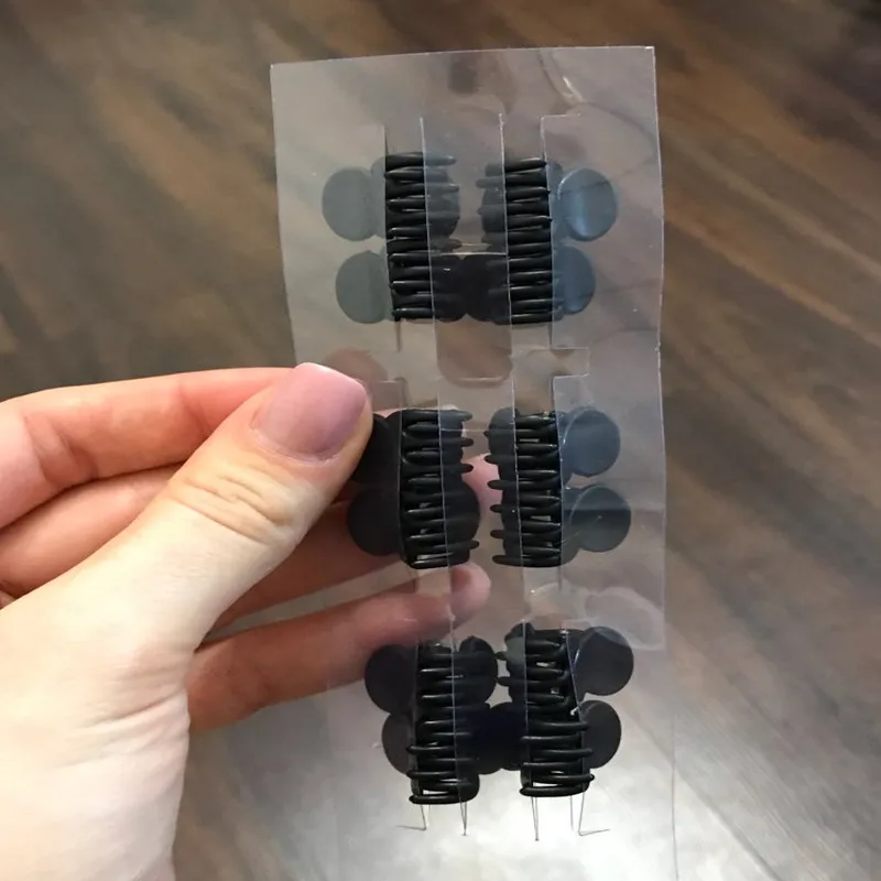 12pcs Black Hair Clips Clipper Clamp Plastic 6 Claws Hairpin Hair Clips Styling Tools For Women Ladies